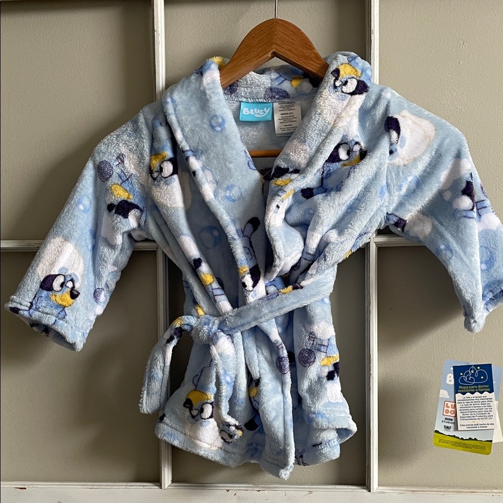 Bluey Cozy Blue Kids Robe